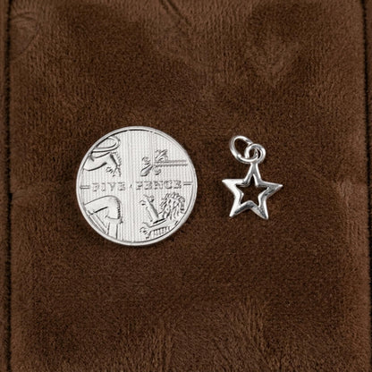Sterling Silver Hollow Lucky Bright Star Necklace Bracelet Earrings Pendant Charm