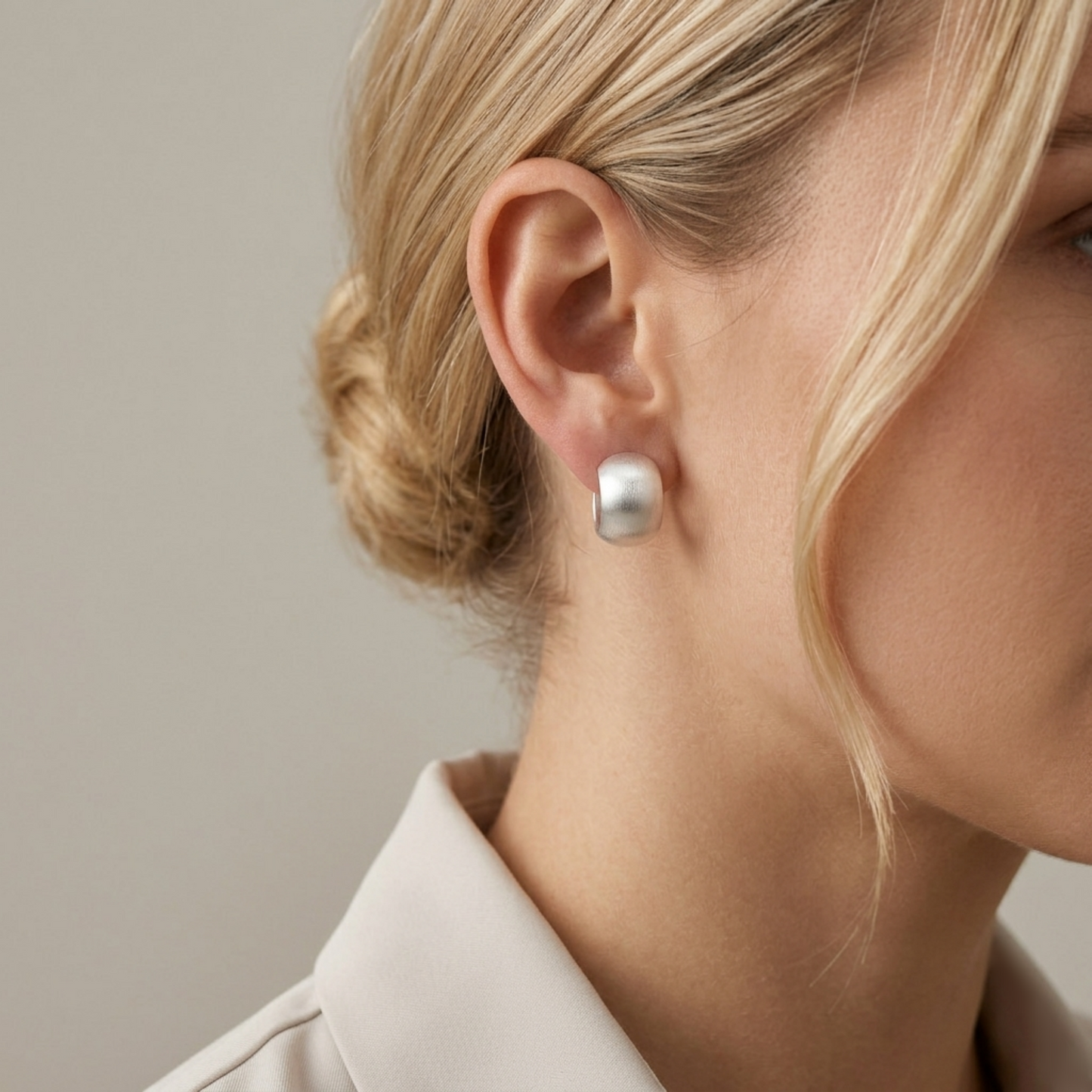 Brushed Half-Hoop Drops