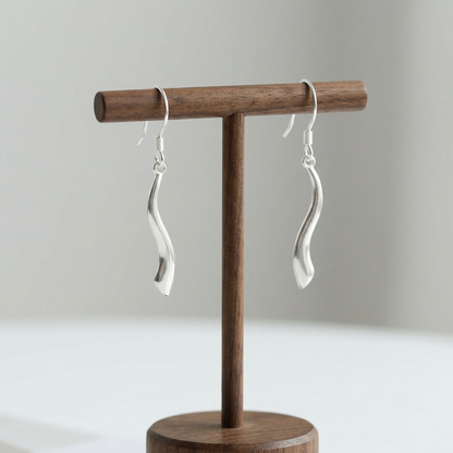Wavy S Drops Hook Earrings