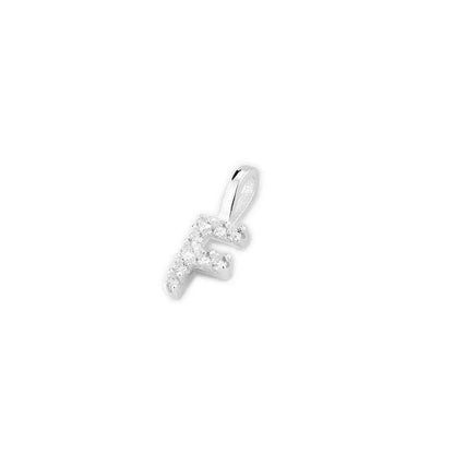 Sterling Silver Paved CZ MINI A-Z Letter Alphabet Initial DIY Charm Pendant