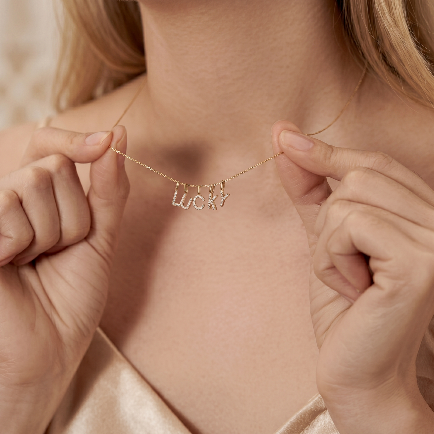 14K Gold on Sterling Silver Paved CZ MINI A-Z Letter Alphabet Initial DIY Charm