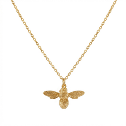Sterling Silver Honey Bee Insect Pendant Necklace