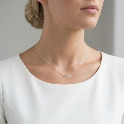 Silver Infinity Charm Necklace