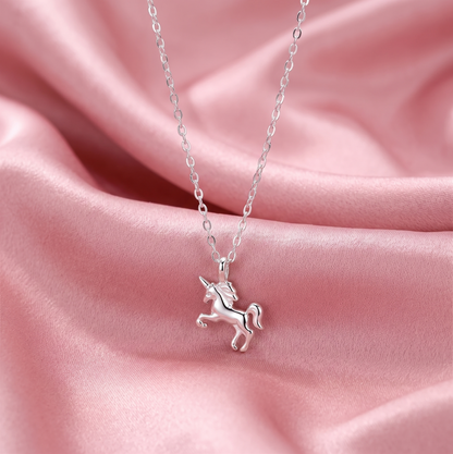 Sterling Silver Unicorn Charm Pendant Belcher Chain Necklace Jewellery