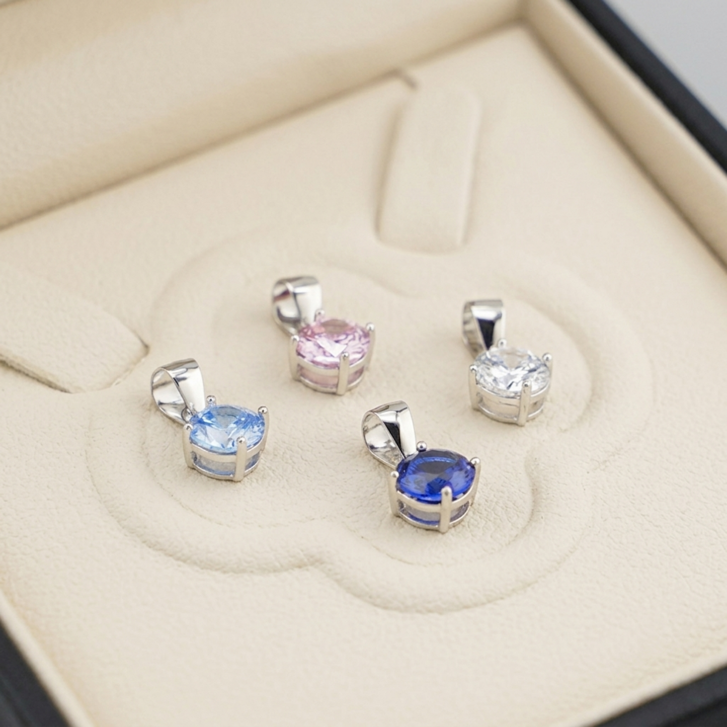 Round CZ Solitaire Pendant