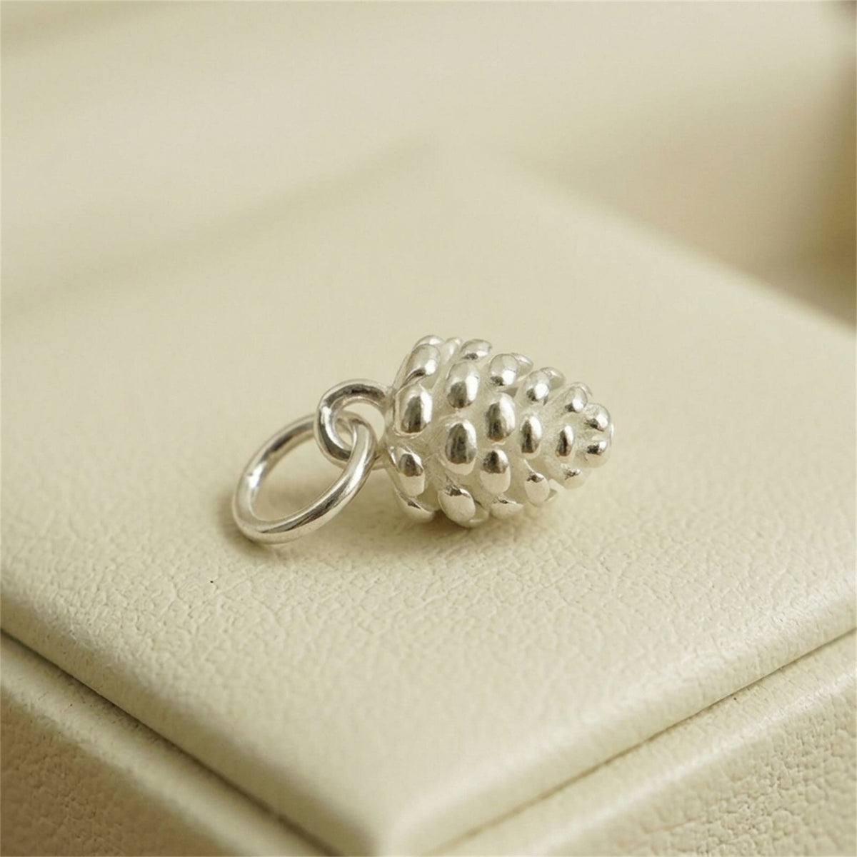 Silver Pinecone Charm Pendant