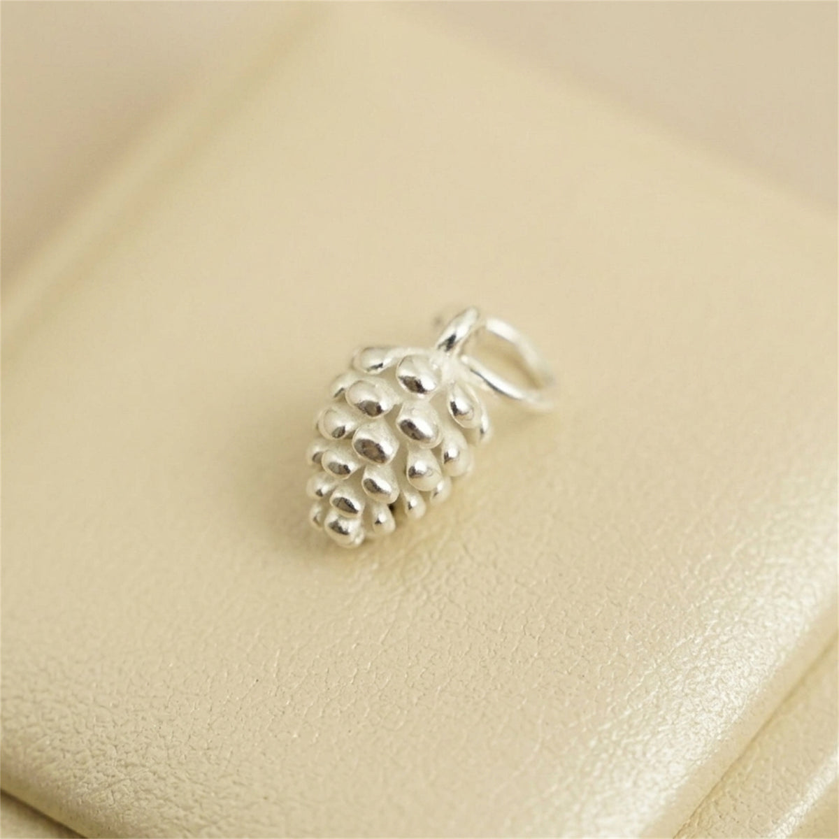 Silver Pinecone Charm Pendant