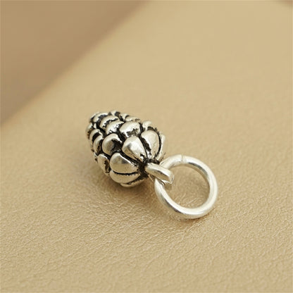 Silver Pinecone Charm Pendant