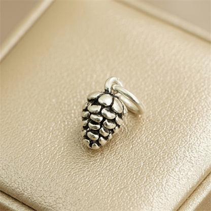 Silver Pinecone Charm Pendant