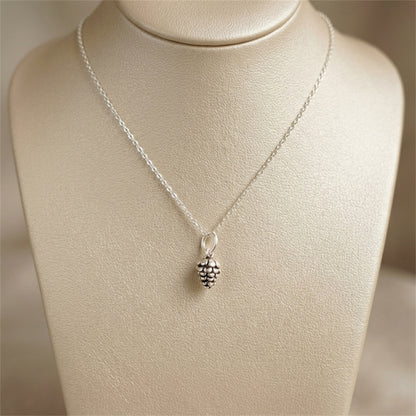 Silver Pinecone Charm Pendant