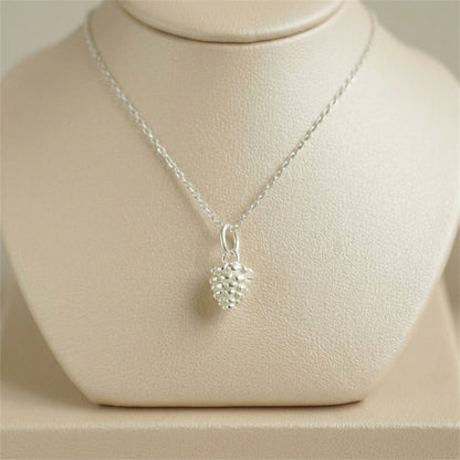 Silver Pinecone Charm Pendant