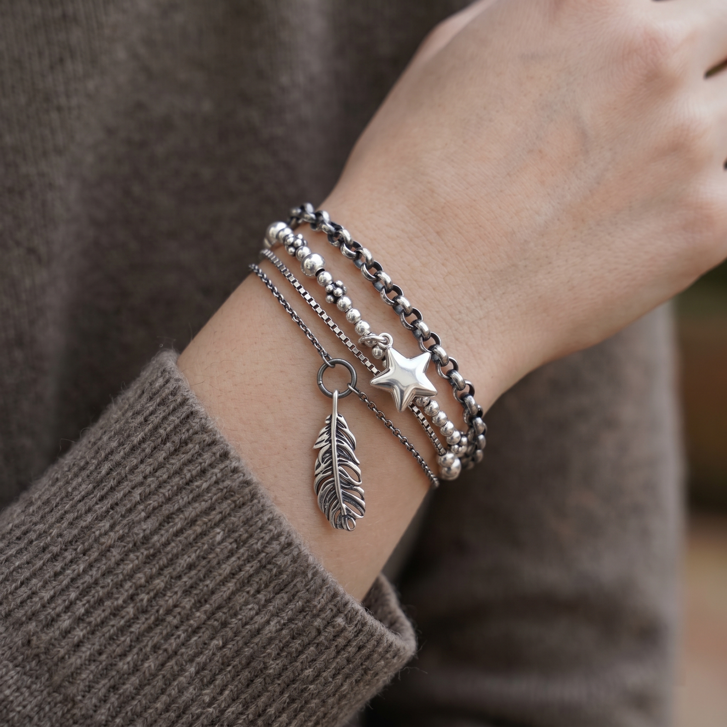 Sterling Silver Small Feather Angel Wing Charm Pendant For Necklace Bracelet Earrings