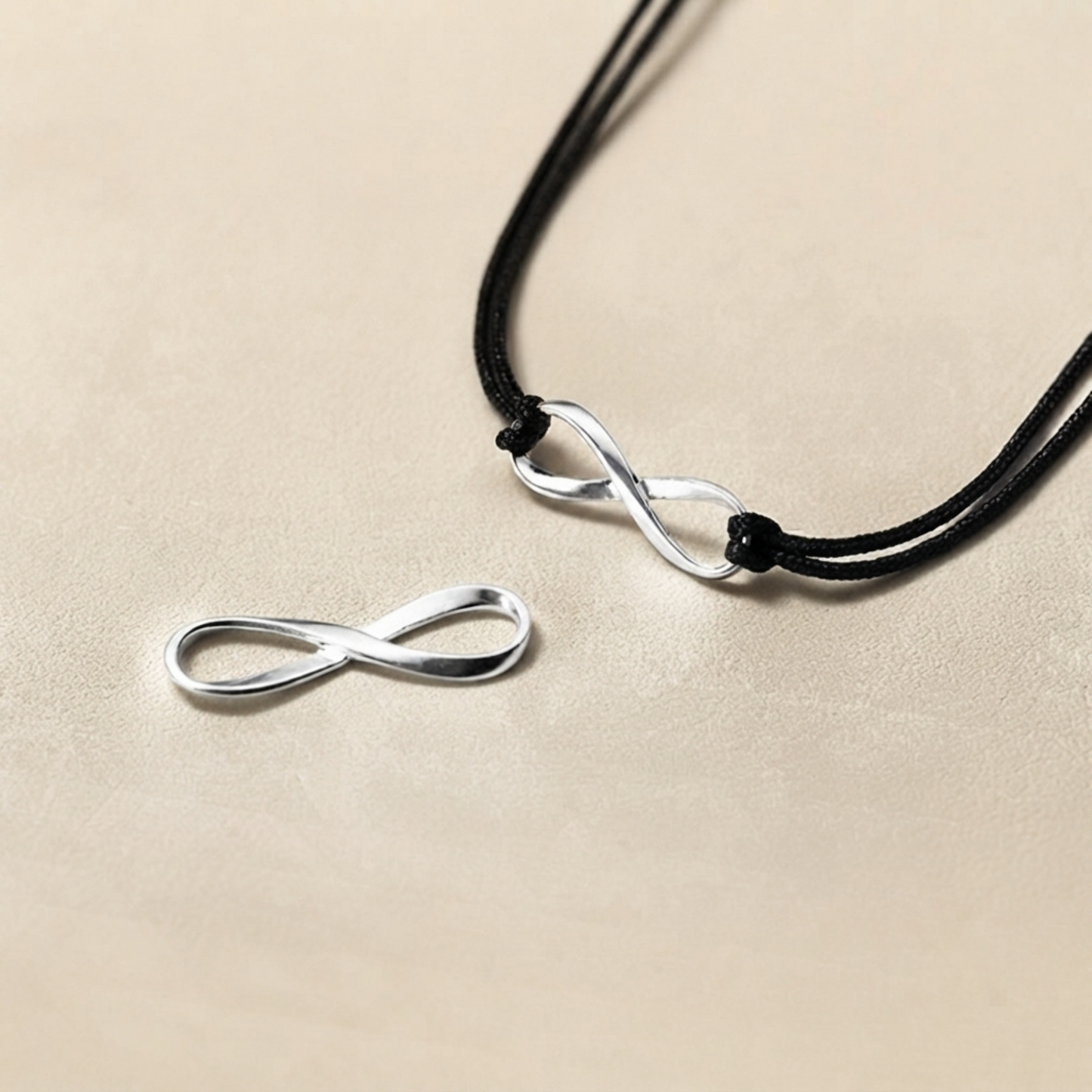 Silver Infinity Connector Charm