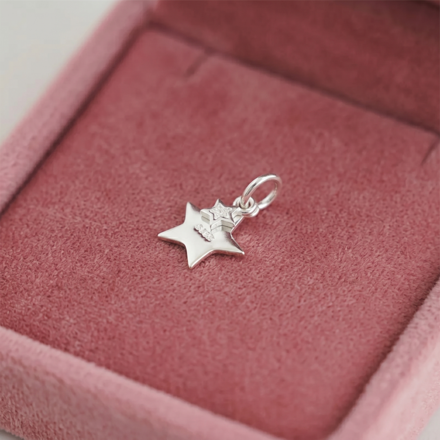 Sterling Silver Double Stars SHINE LIKE A STAR Necklace Bracelet Charm Pendant