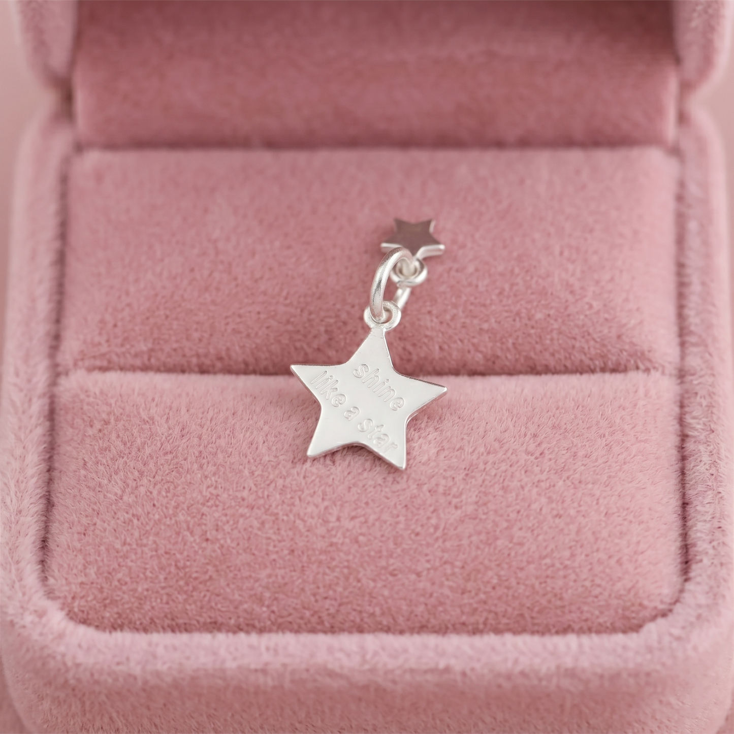 Sterling Silver Double Stars SHINE LIKE A STAR Necklace Bracelet Charm Pendant