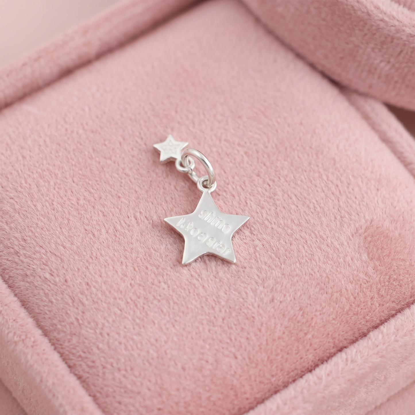Sterling Silver Double Stars SHINE LIKE A STAR Necklace Bracelet Charm Pendant