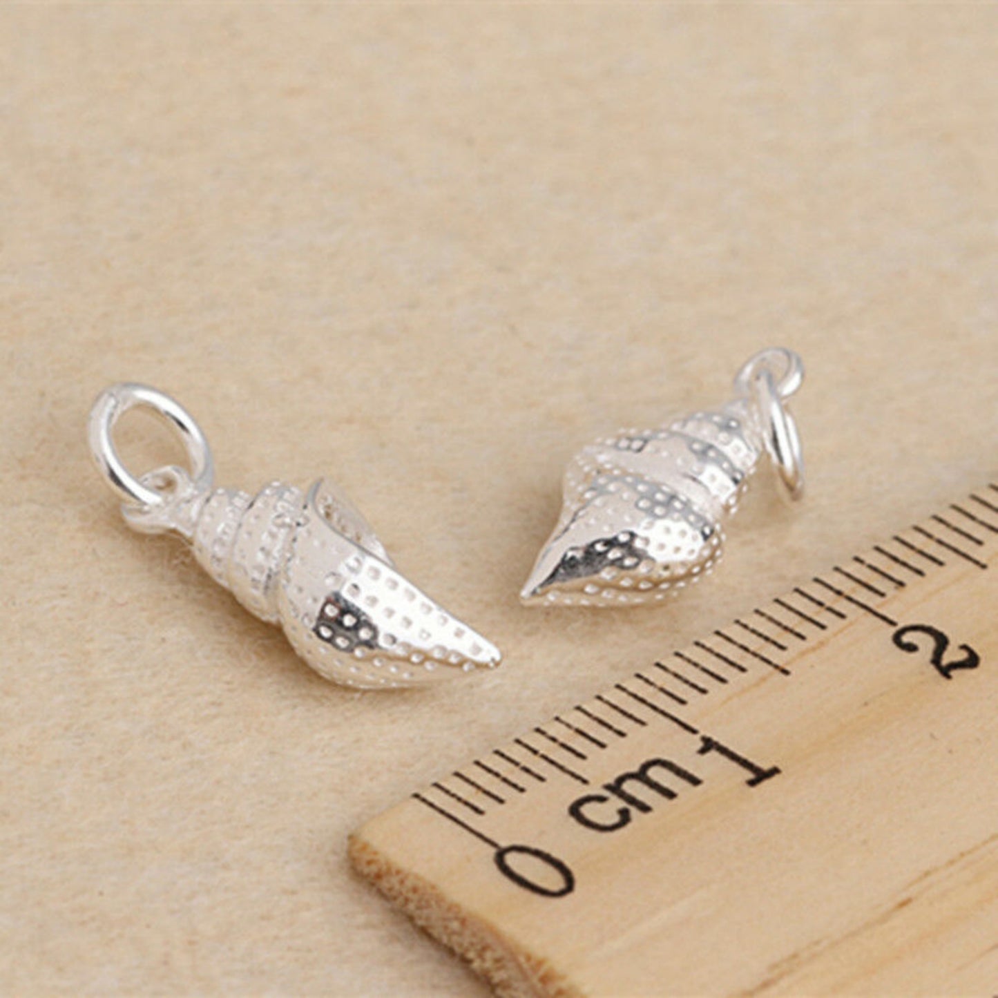 Sterling Silver Nautical Sea Snail Shell Necklace Bracelet Charm Pendant