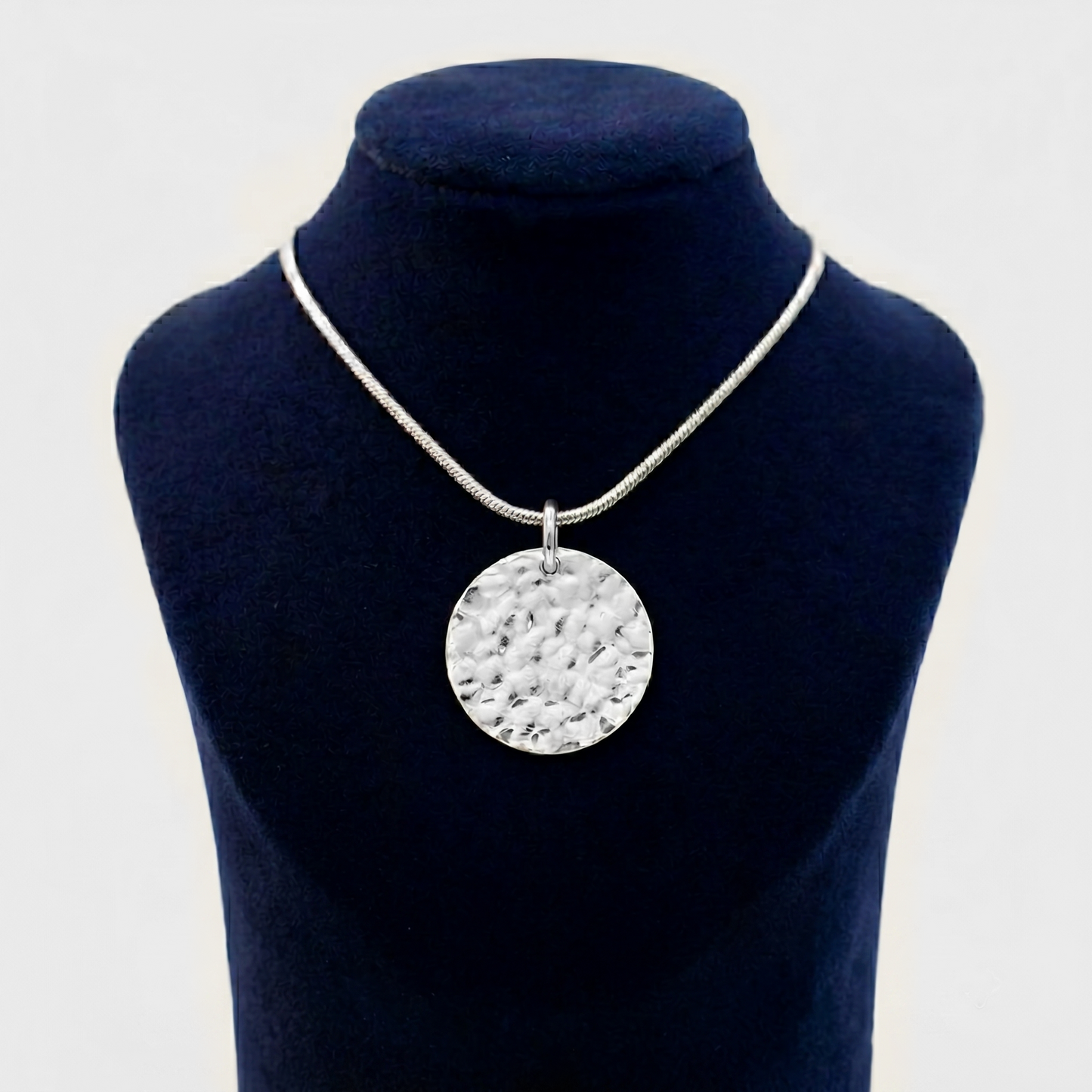 Organic Embossed Disc Pendant