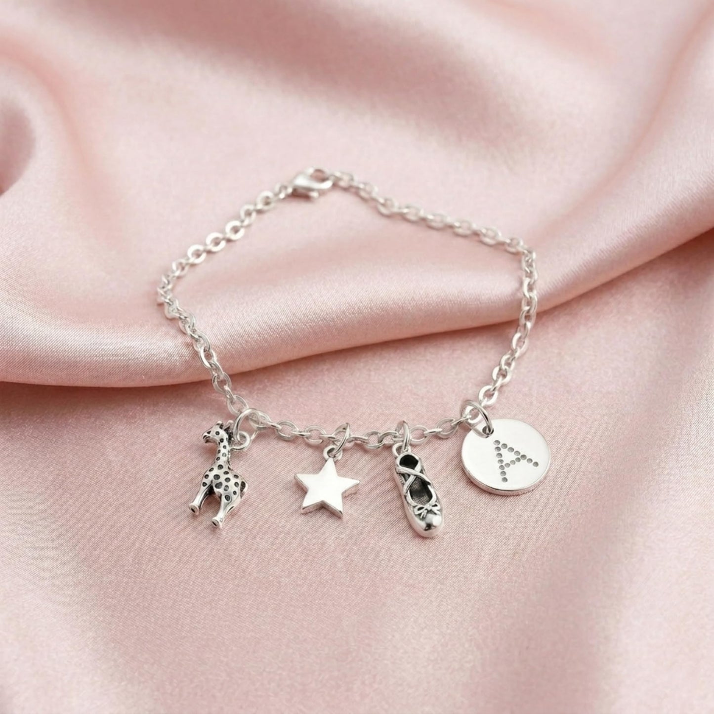 Sterling Silver Oxidised Mini 3D Baby Giraffe Deer Pendant Charm