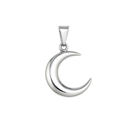 Solid Shiny Crescent Moon Pendant
