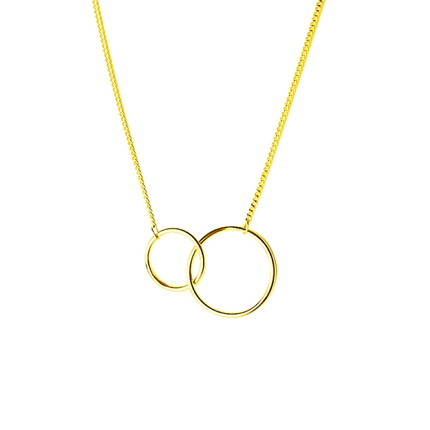 Linked Circles Eternity Infinity Necklace in Sterling Silver (3 Tones) - sugarkittenlondon