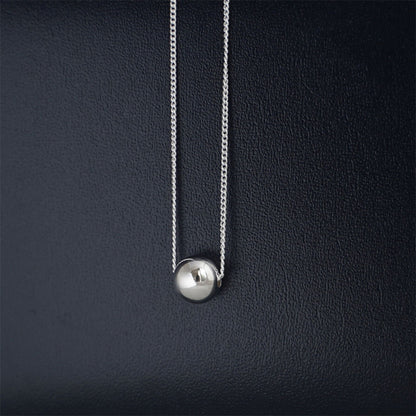 Sterling Silver Beaded Pendant Necklace (10mm Balls) - sugarkittenlondon