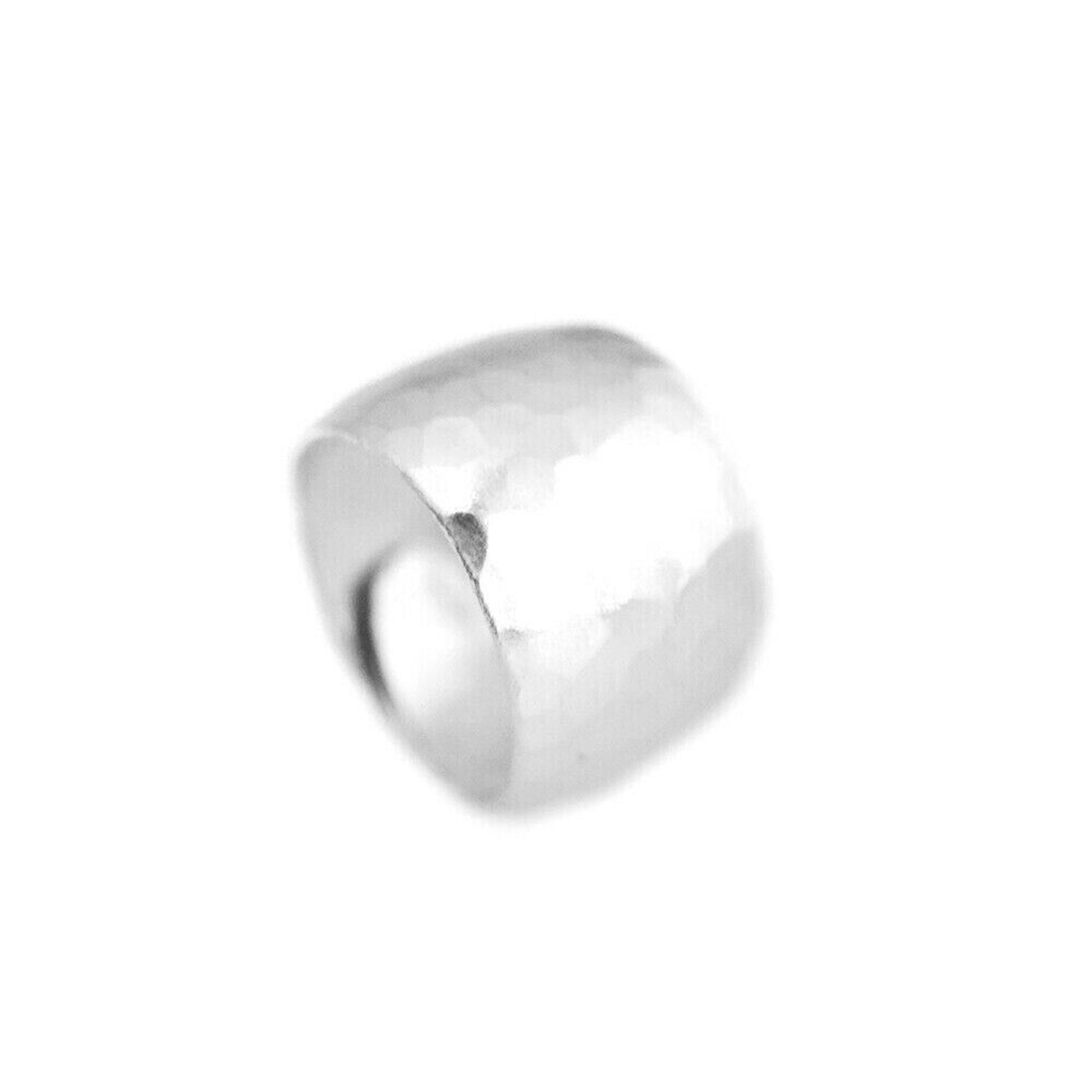 925 Sterling Silver Hammered Wide Dome Wrap Statement Unisex Ring - sugarkittenlondon