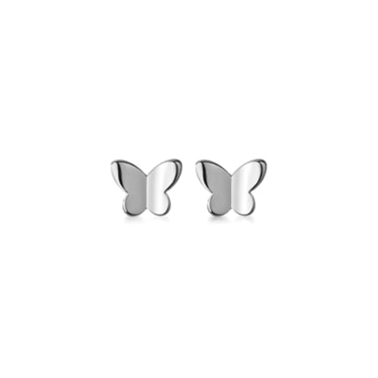925 Sterling Silver Mini Butterfly Stud Earrings 2 Tones - sugarkittenlondon