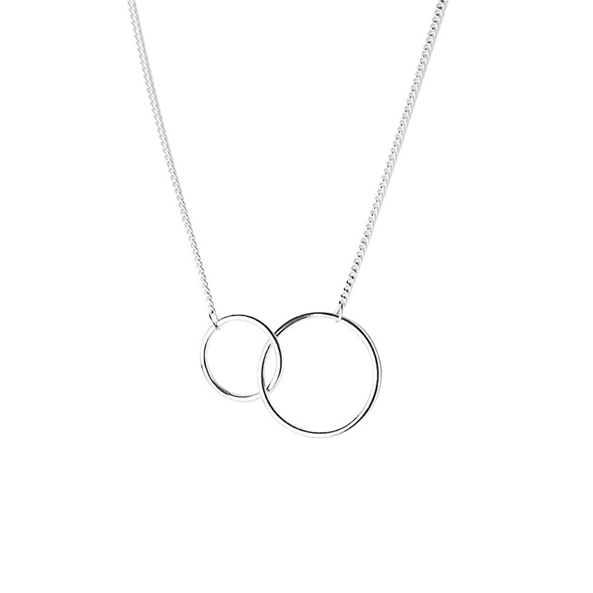 Linked Circles Eternity Infinity Necklace in Sterling Silver (3 Tones) - sugarkittenlondon