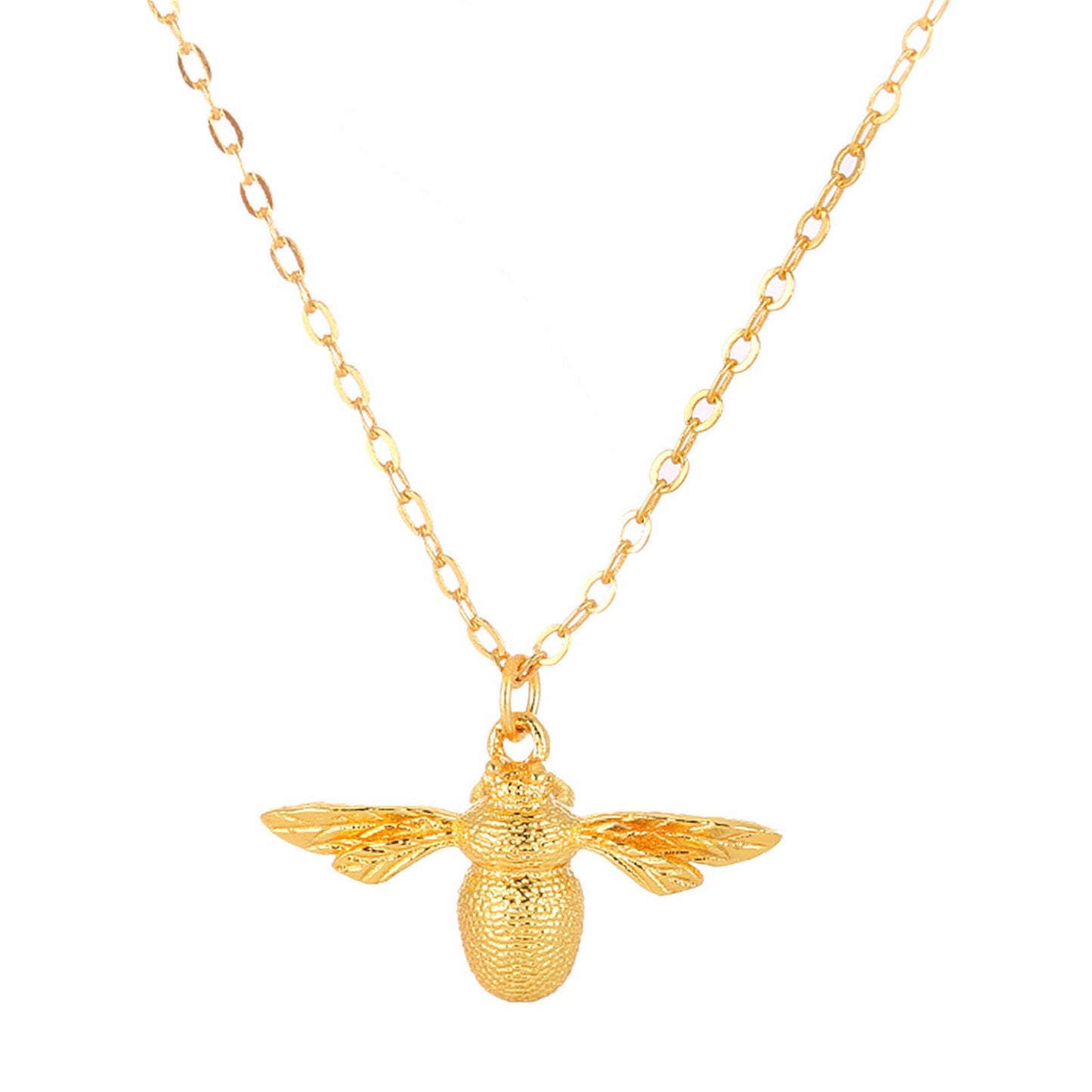 Bumble Bee Pendant Necklace in Sterling Siver , 24k Gold & Rose Gold - sugarkittenlondon