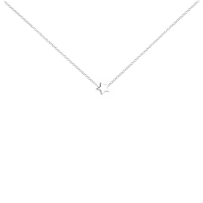 Sterling Silver Belcher Chain Necklace with Star Pendant - sugarkittenlondon
