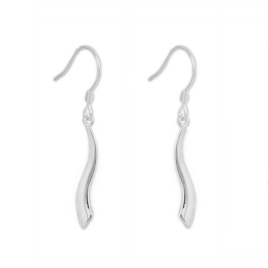 Wavy S Drops Hook Earrings