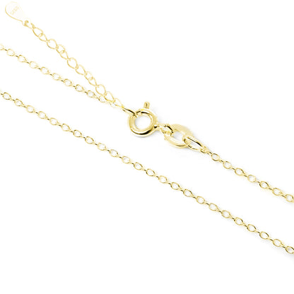 18K Gold on Sterling Silver Thin Belcher Chain Curb Chain Necklace - sugarkittenlondon