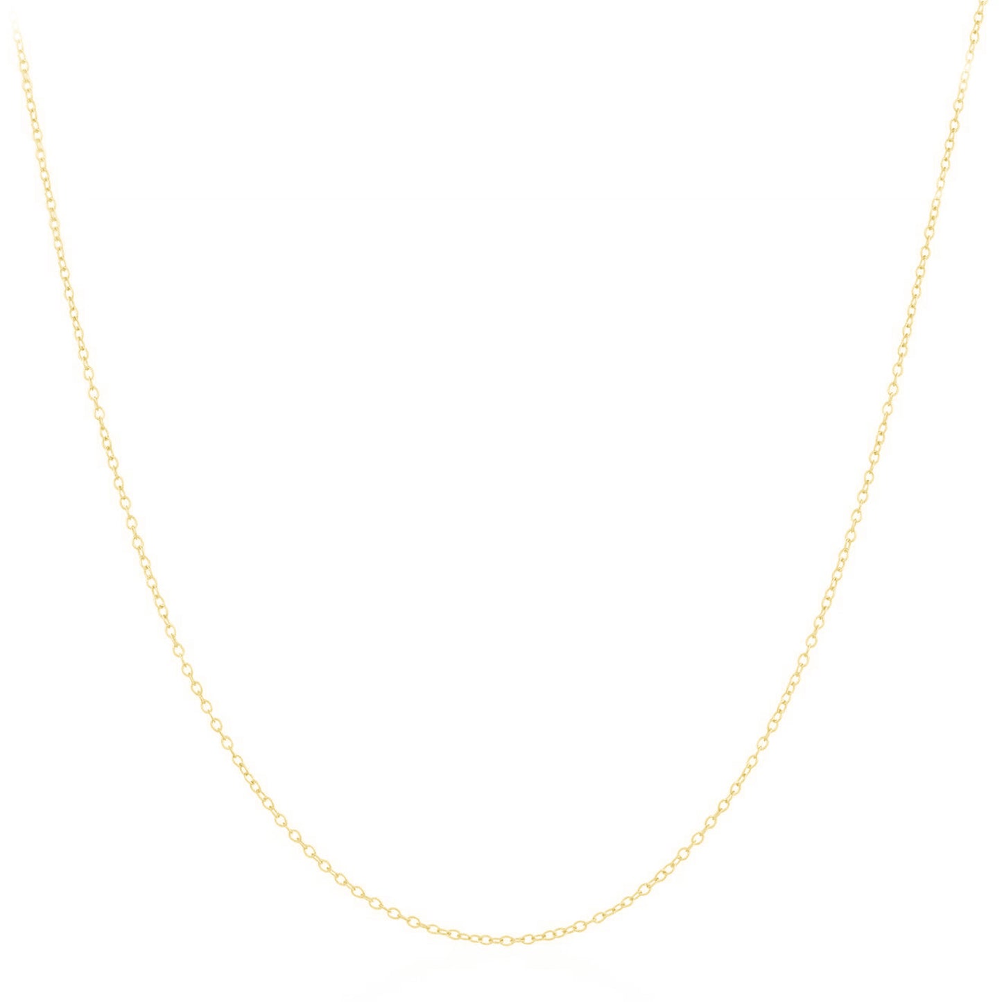 18K Gold on Sterling Silver Thin Belcher Chain Curb Chain Necklace - sugarkittenlondon