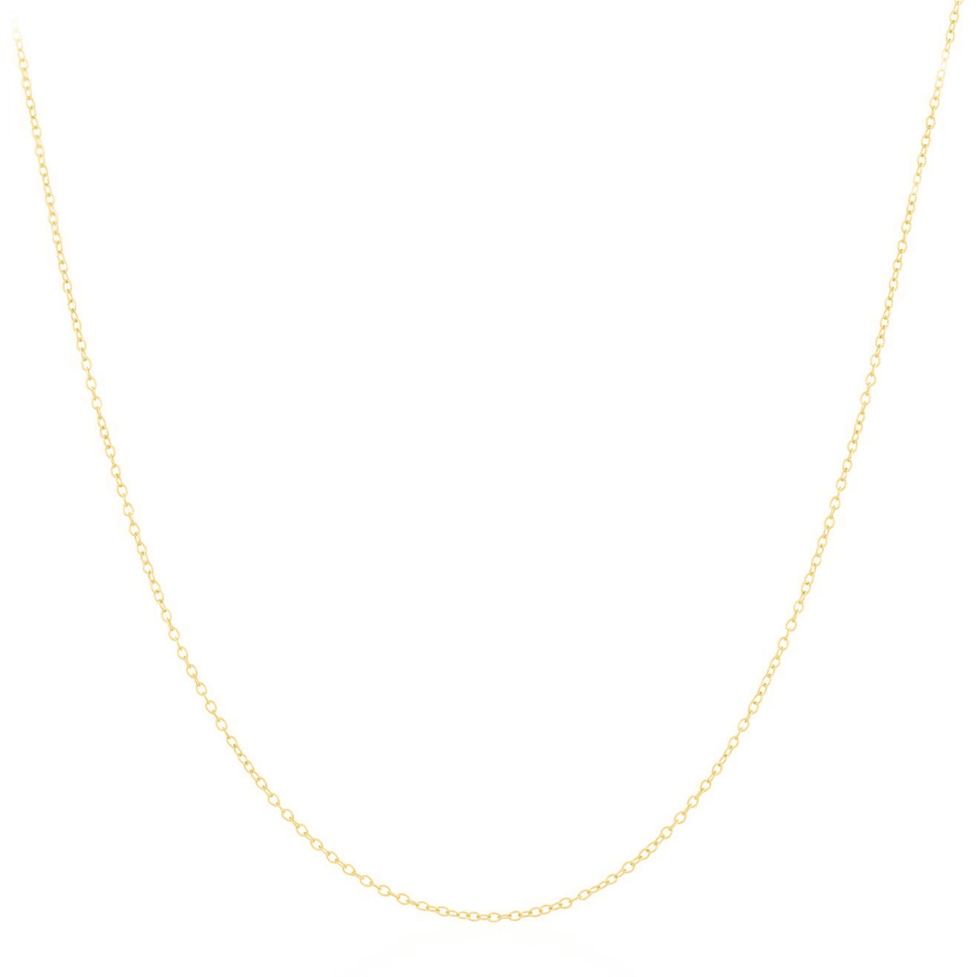 18K Gold on Sterling Silver Thin Belcher Chain Curb Chain Necklace - sugarkittenlondon