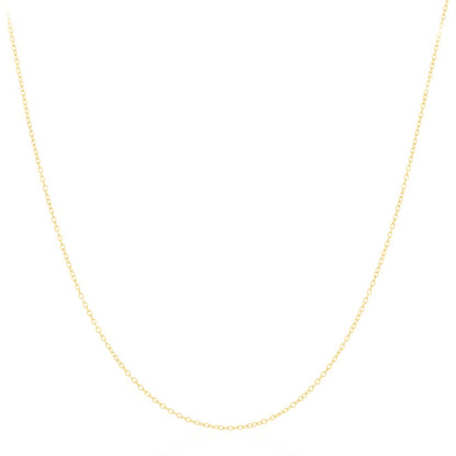 18K Gold on Sterling Silver Thin Belcher Chain Curb Chain Necklace - sugarkittenlondon