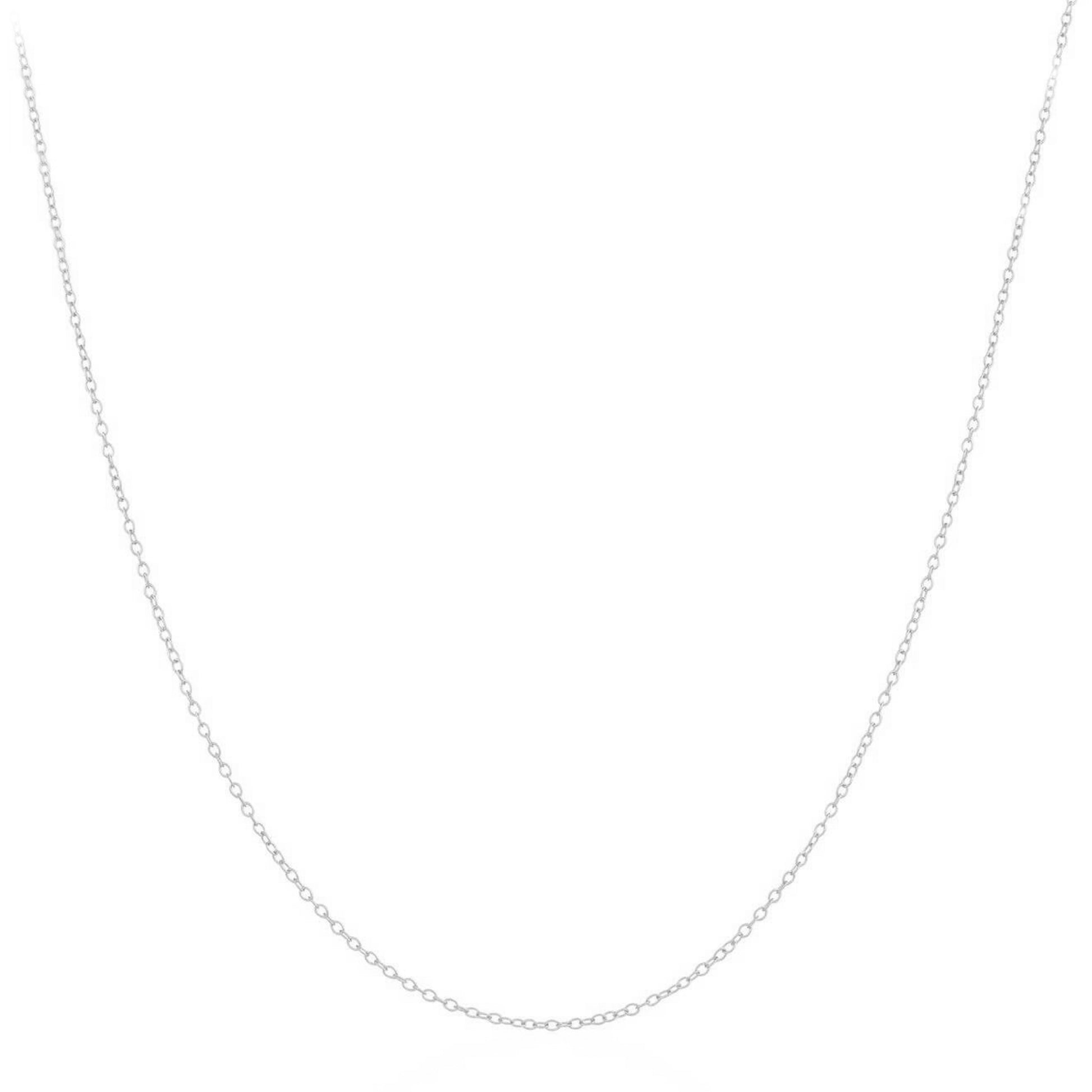 Sterling Silver Thin 1mm Belcher Chain Curb Chain 17.3 inch 40+4cm extension - sugarkittenlondon