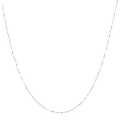 Sterling Silver Thin 1mm Belcher Chain Curb Chain 17.3 inch 40+4cm extension - sugarkittenlondon