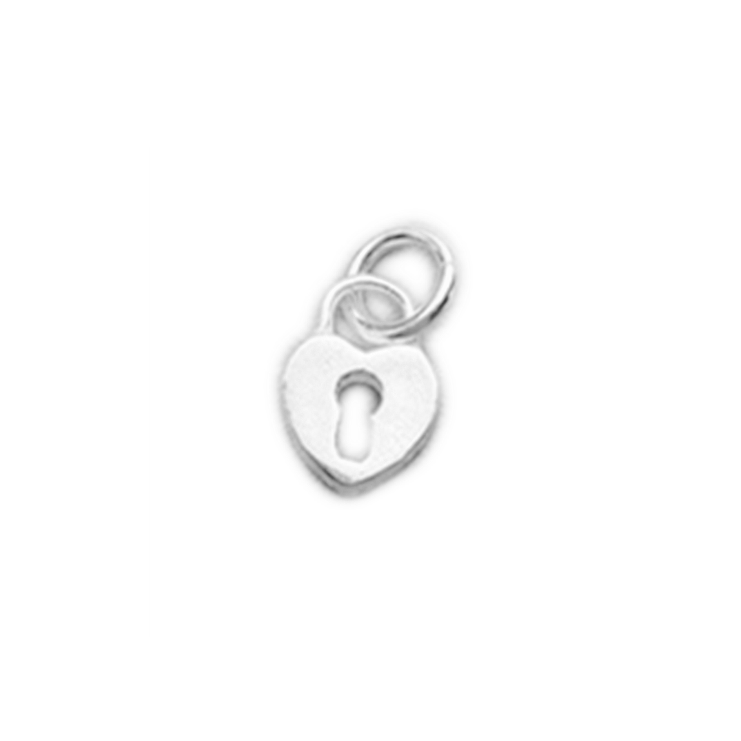 925 Sterling Silver Love Heart Lock and Key Charm Pendant - sugarkittenlondon