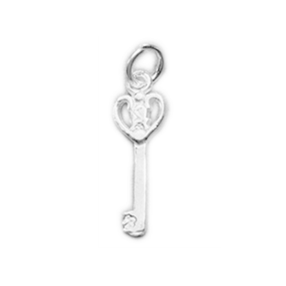 925 Sterling Silver Love Heart Lock and Key Charm Pendant - sugarkittenlondon