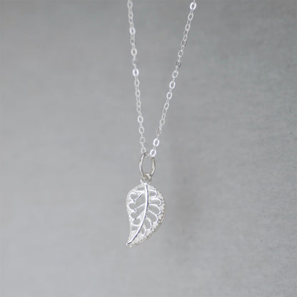 Sterling Silver Filigree Leaf Pendant for Necklace, Bracelet & Earrings - sugarkittenlondon
