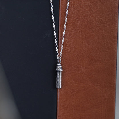 Sterling Silver Oxidized Snake Chain Tassel Pendant | Perfect for Earrings, Rings, Bracelets, and Anklets - sugarkittenlondon