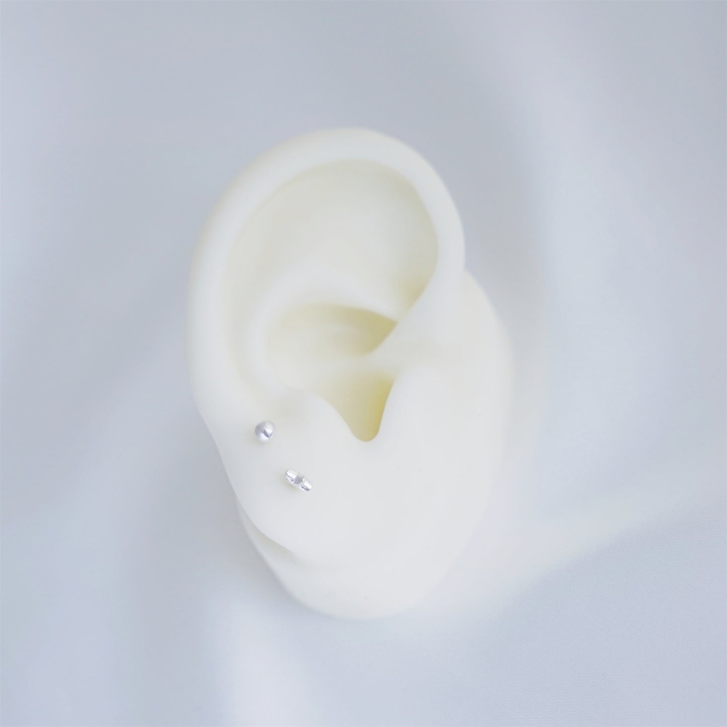 3D Star Screw Back Earrings in 999 Fine Silver - sugarkittenlondon