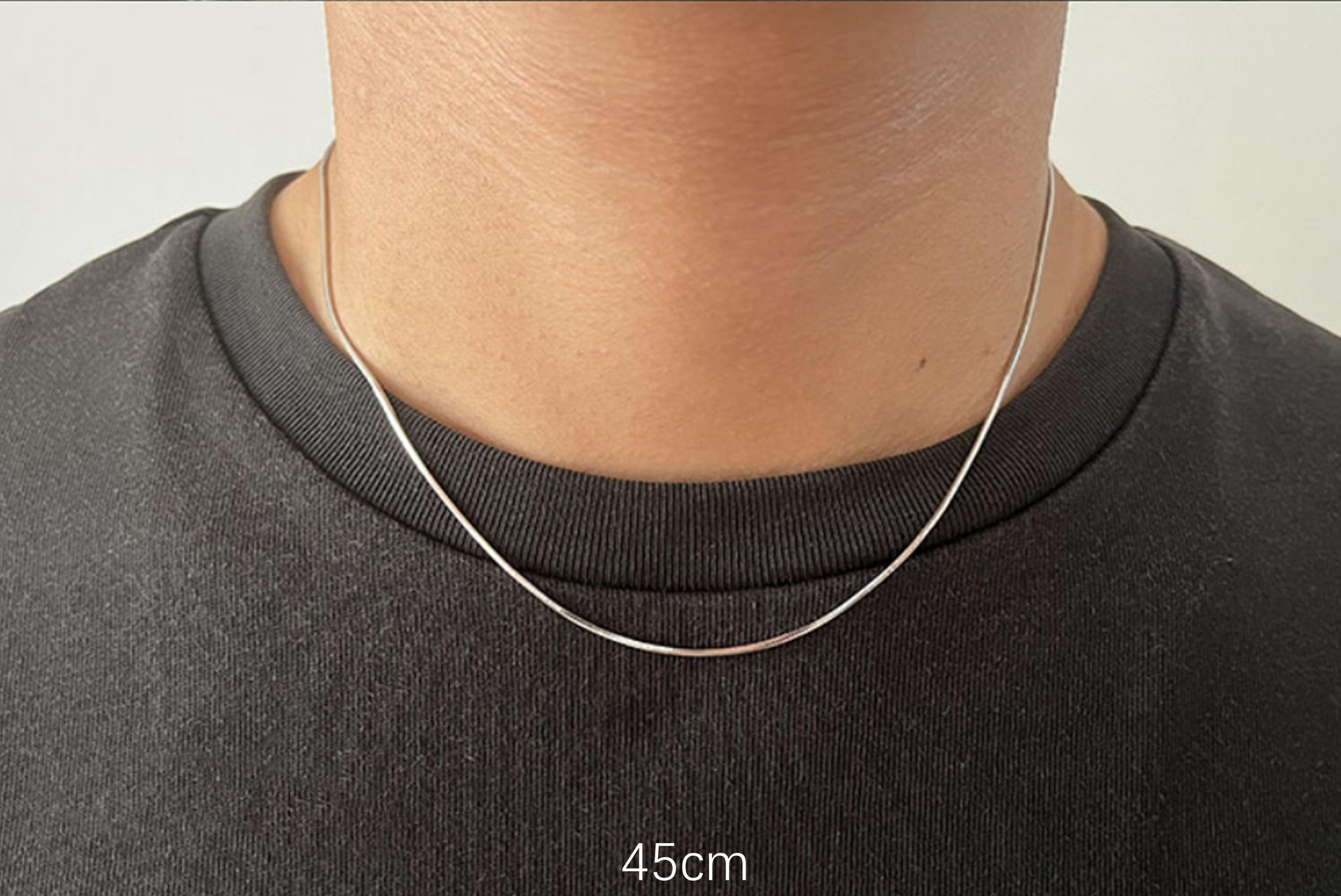 Rhodium on sterling silver chain necklace  0.7mm 1mm Snake Chain 16 - 24'' 40 - 60cm - sugarkittenlondon