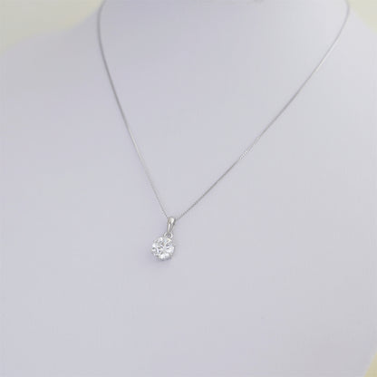 Rhodium on Sterling Silver 0.7mm Box Chain 17.7 inch 45cm 1.2g - sugarkittenlondon