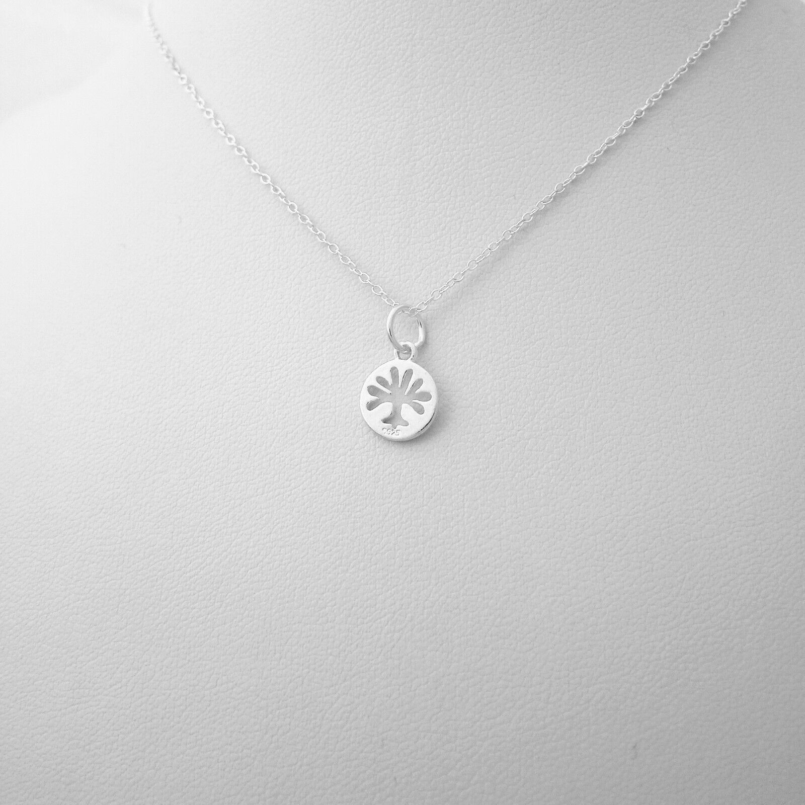 2-Piece Sterling Silver Tree of Life Disc Dot Pendants for Necklace and Bracelet - sugarkittenlondon