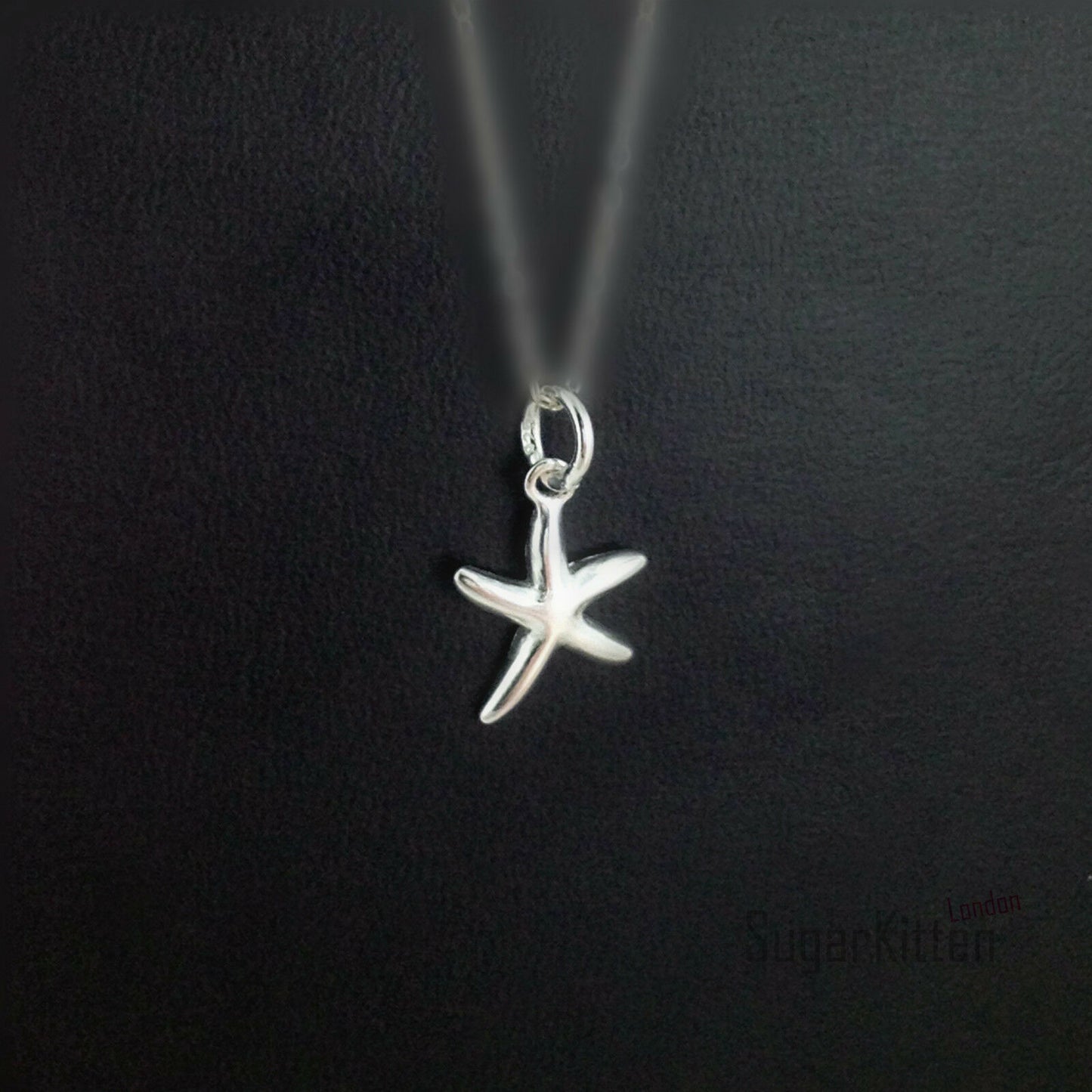Sterling Silver Sea Shell pendant and Starfish Pendant for Necklace, Bracelet, or Earrings - sugarkittenlondon