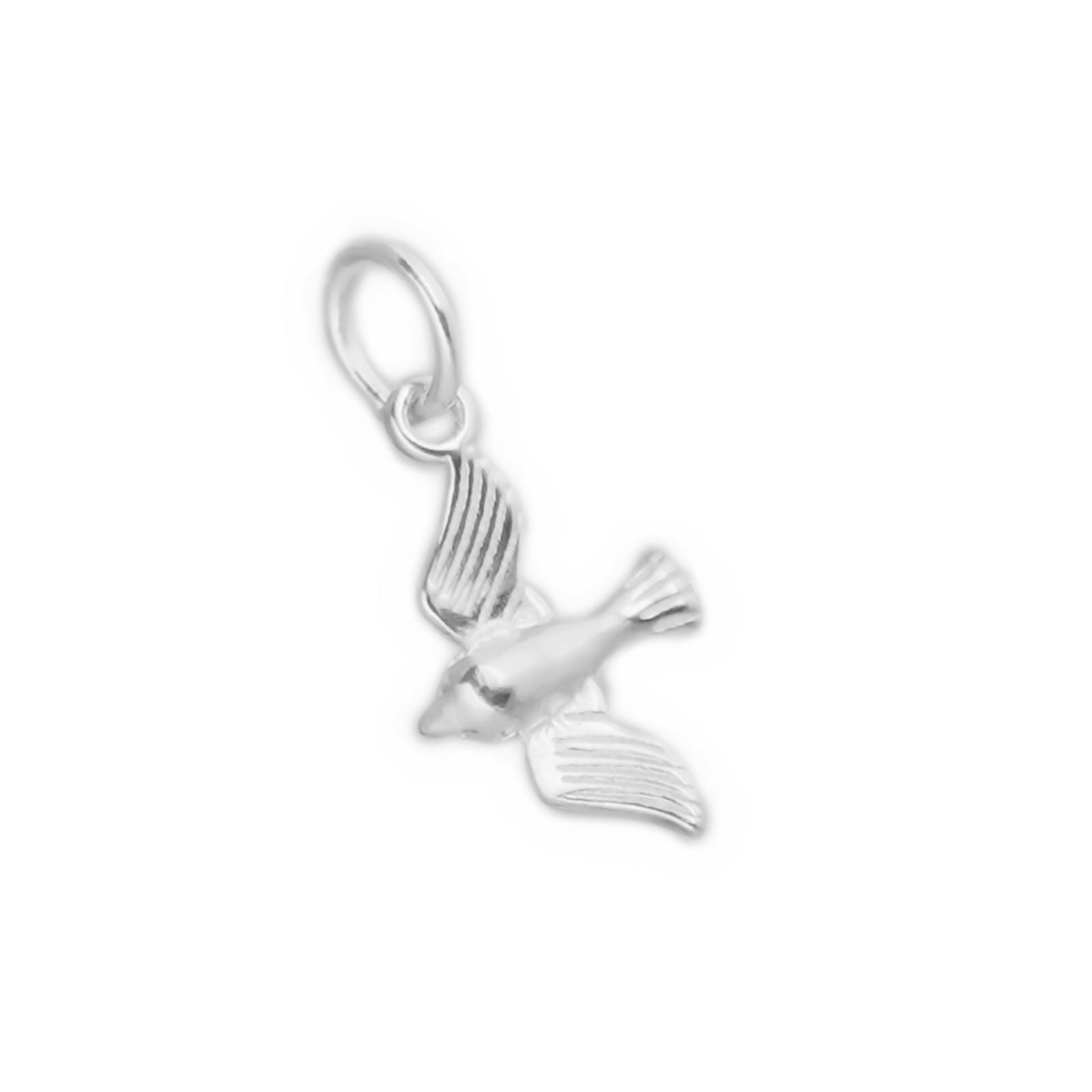 Sterling Silver 3D Flying Bird Pendant For Necklace Bracelet - sugarkittenlondon